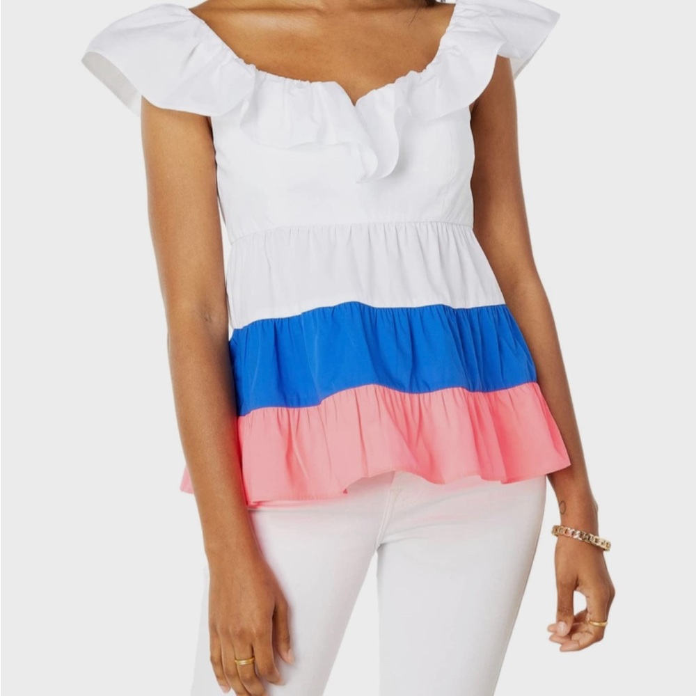 NWT Lilly Pulitzer Emie Ruffle top